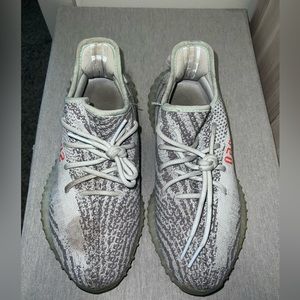 Baby Blue Zebra Yeezy Boosts